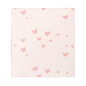 Liebe ist in den rosa Herzen Notizblock (Vorderseite)