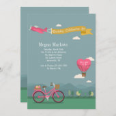 Liebe ist in der Air Birthday Einladung (Vorne/Hinten)