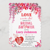 Liebe ist in der Air Bridal Dusche Einladung (Vorne/Hinten)