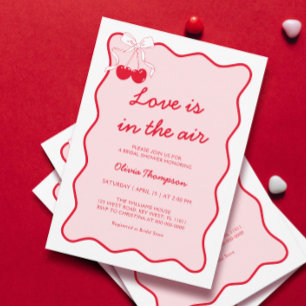 Liebe ist in der Air Bridal Dusche Einladung