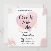 Liebe ist in der Air Bridal Dusche Einladungen (Vorderseite)