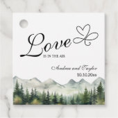 Liebe ist in der Air Elegant Wedding Geschenkanhänger (Vorderseite)