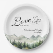 Liebe ist in der Air Elegant Wedding Pappteller (Vorderseite)
