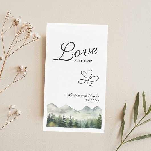 Liebe ist in der Air Elegant Wedding Serviette