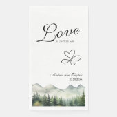 Liebe ist in der Air Elegant Wedding Serviette (Vorderseite)