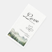 Liebe ist in der Air Elegant Wedding Serviette (Ecke)