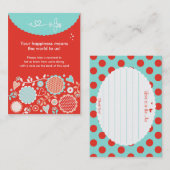 Liebe ist in der Air Feedback Chubby Business Card Visitenkarte (Vorne/Hinten)