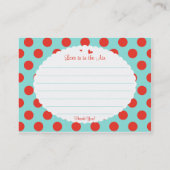 Liebe ist in der Air Feedback Chubby Business Card Visitenkarte (Rückseite)