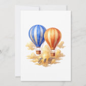 Liebe ist in der Air Hot Air Ballon Reisen Hochzei Dankeskarte (Rückseite)