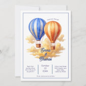 Liebe ist in der Air Hot Air Ballon Reisen Hochzei Einladung (Vorderseite)