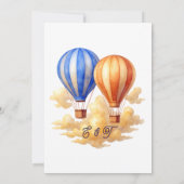 Liebe ist in der Air Hot Air Ballon Reisen Hochzei Save The Date (Rückseite)