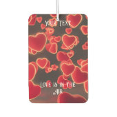 Liebe ist in der Air Red Heart Autolufterfrischer (Vorderseite)
