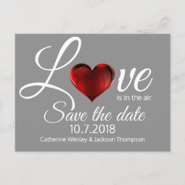 Liebe ist in der Air Save the Date Post Card Ankündigungspostkarte