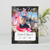 Liebe ist in der Blaufenhochzeit Save The Date (Stehend Vorderseite)
