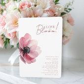Liebe ist in der Blüte minimales blumengeschmückte Einladung