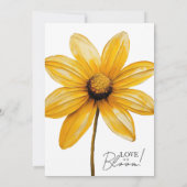 Liebe ist in der Blüte minimales blumengeschmückte Einladung (Rückseite)