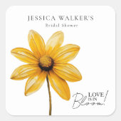 Liebe ist in der Blüte minimales blumengeschmückte Quadratischer Aufkleber (Vorderseite)