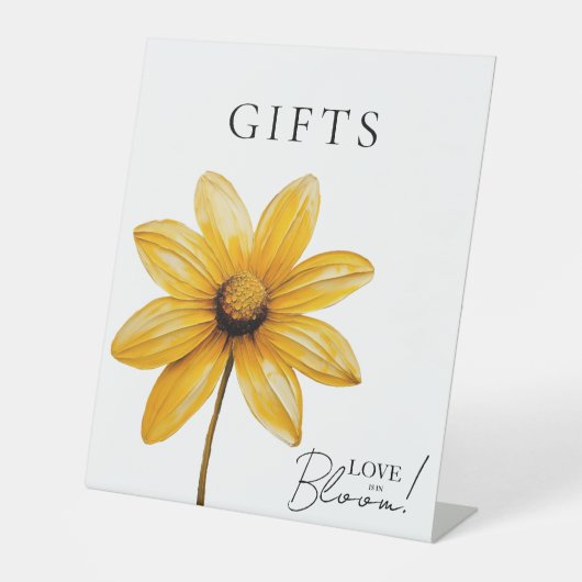 Liebe ist in der Blüte minimales blumengeschmückte Sockelschild (Vorderseite)