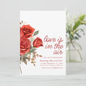 Liebe ist in der Einladung der Flugengagierungspar (Stehend Vorderseite)