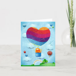 Liebe ist in der Flugreisekarte Feiertagskarte