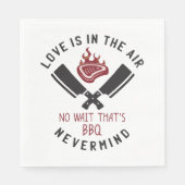 Liebe ist in der GRILLEN Serviette (Vorderseite)