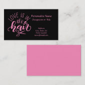 Liebe ist in der Haare Zitat Beautician Haar Styli Visitenkarte (Vorne/Hinten)