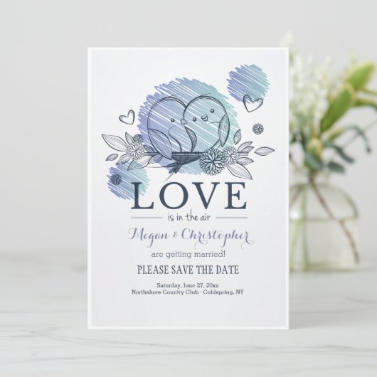 Liebe ist in der Luft Ankündigung Datum freihalten (Stehend Vorderseite)