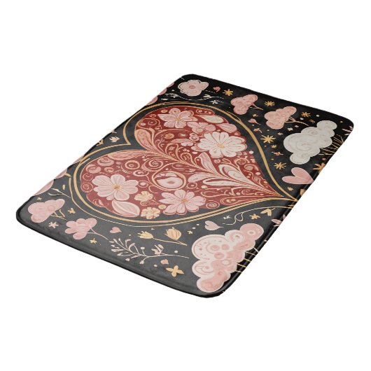 Liebe ist in der Luft Badematte (Schrägansicht)