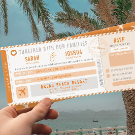 Liebe ist in der Luft Boarding Pass Wedding Einladung