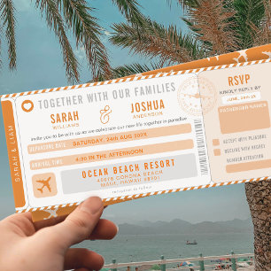 Liebe ist in der Luft Boarding Pass Wedding Einladung