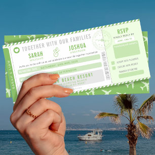 Liebe ist in der Luft Boarding Pass Wedding Einladung