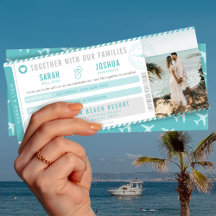 Liebe ist in der Luft Boarding Pass Wedding