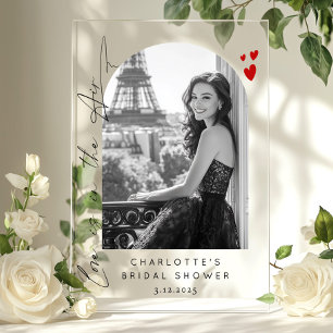 Liebe ist in der Luft Brautparty Foto Willkommen Acrylschild