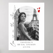 Liebe ist in der Luft Brautparty Foto Willkommen Poster (Vorne)