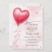 Liebe ist in der Luft Bridal Dusche Einladung (Vorderseite)