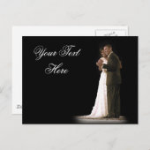 Liebe ist in der Luft, das erste Paar tanzen Postkarte (Vorne/Hinten)