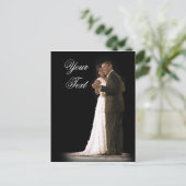 Liebe ist in der Luft, das erste Paar tanzen Postkarte (Stehend Vorderseite)