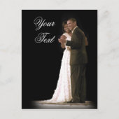 Liebe ist in der Luft, das erste Paar tanzen Postkarte (Vorderseite)