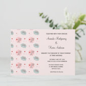 Liebe ist in der Luft Eiffelturm und Hearts Weddin Einladung (Stehend Vorderseite)