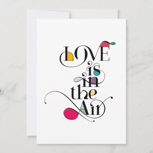 Liebe ist in der Luft Einladung (Vorderseite)