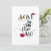 Liebe ist in der Luft Einladung (Stehend Vorderseite)