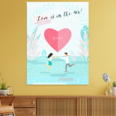 "Liebe ist in der Luft!" Enamored Couple Modern Leinwanddruck (Insitu (Wohnzimmer))