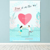 "Liebe ist in der Luft!" Enamored Couple Modern Leinwanddruck (Insitu (Holzboden))