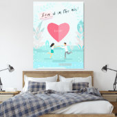 "Liebe ist in der Luft!" Enamored Couple Modern Leinwanddruck (Insitu (Schlafzimmer))