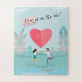 "Liebe ist in der Luft!" Enamored Couple Modern Puzzle (Vertikal)