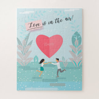 "Liebe ist in der Luft!" Enamored Couple Modern Puzzle