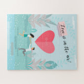 "Liebe ist in der Luft!" Enamored Couple Modern Puzzle (Horizontal)