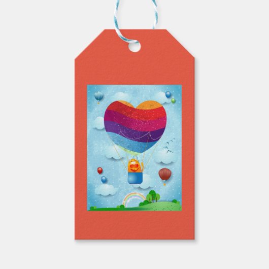 Liebe ist in der Luft Geschenketiketten Geschenkanhänger (Vorderseite)