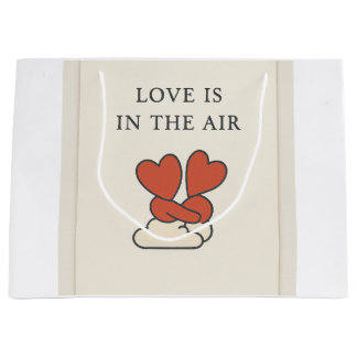 Liebe ist in der Luft - Gießereitaschen für das He Große Geschenktüte