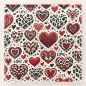 Liebe ist in der Luft Glasuntersetzer (Vorderseite)